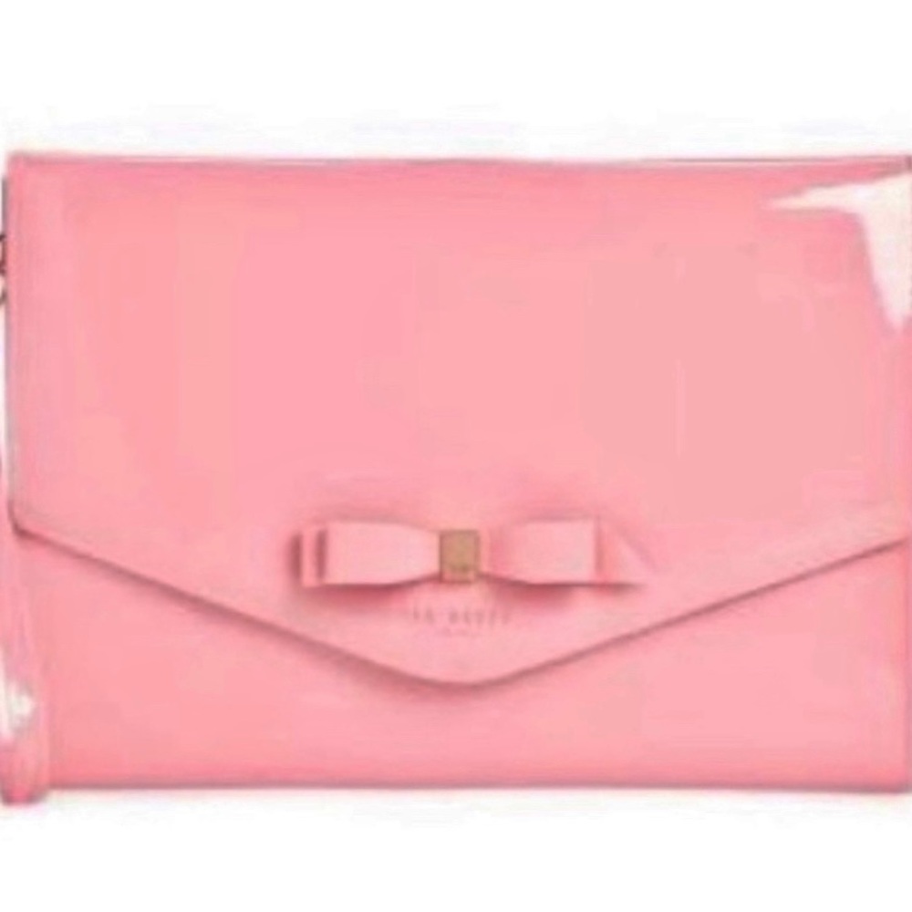 New ted baker krystan pink clutch bag